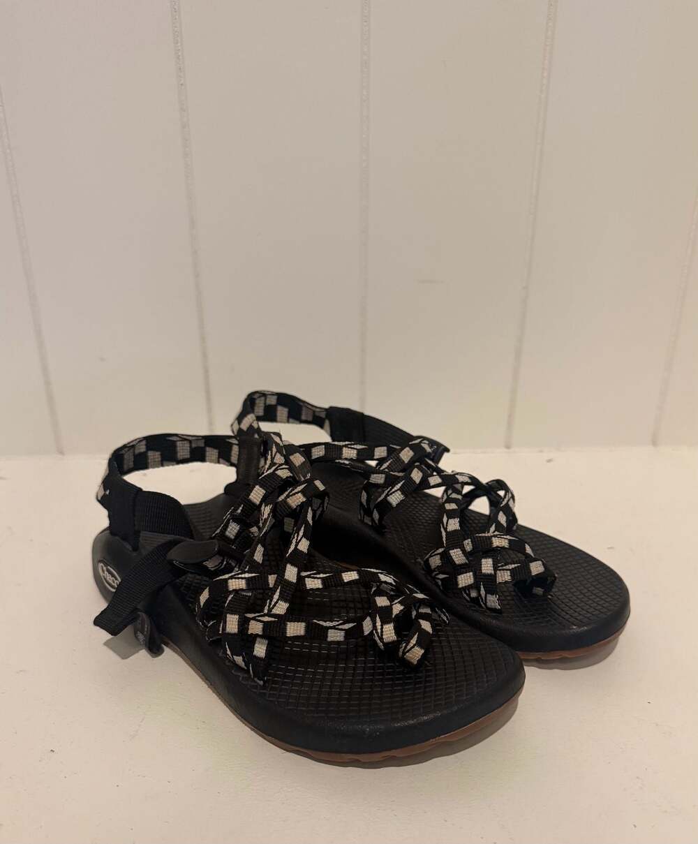 Chaco Women's ZX2 Classic Sandal in Black and White Checkered Print